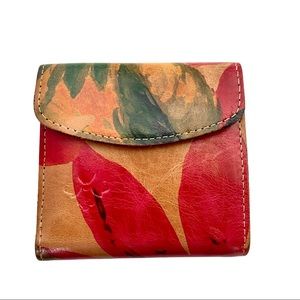 LIKE NEW Patricia Nash Tropical Floral Leather Wallet